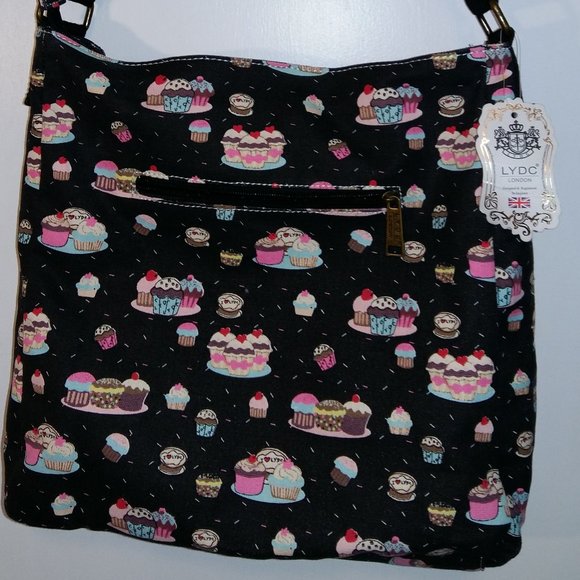 LYDC LONDON NWOT fun printed cupcake purse - Picture 3 of 6